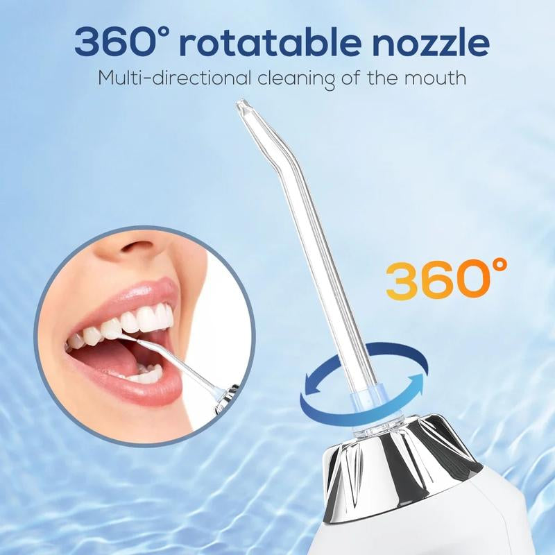 45-Day Water Flosser: IPX7 Waterproof, 360° Nozzle, 3 Modes & 300Ml Tank for Teeth Whitening, Plaque Removal & Gum Care