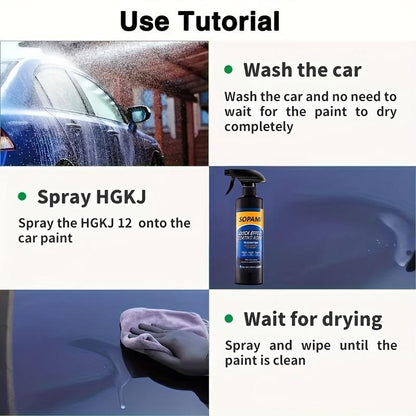 SOPAMI 16.91Oz Quick Acting Automotive Coating Agent Quick Acting Automotive Paint Wax Liquid Cross Film Crystal Coating Spray Brightening Repair Multi-Purpose Paint Regenerator Ceramic Automotive Coating Spray