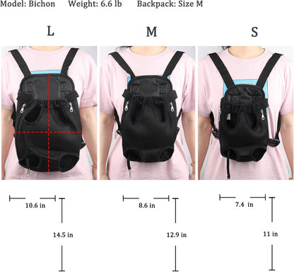 Pet Carrier Backpack - Adjustable Dog Carrier for Hiking, Travel & Carrying - Puppy & Dog Front Carrier