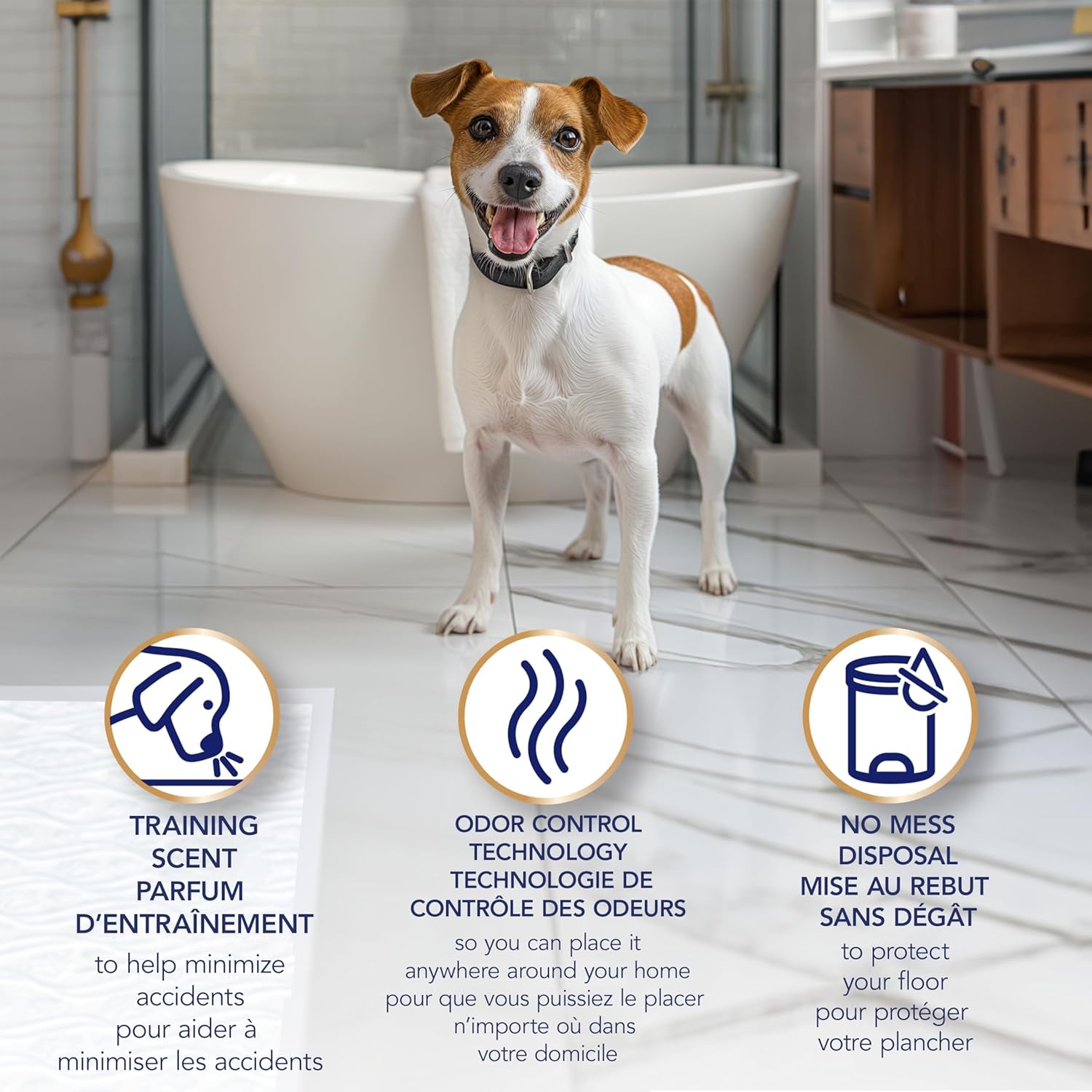 Pet Guard Advanced Dog Pads - Dog Training Pee Pads for Puppies, Medium & Large Dogs - up to 16 Hour Absorbency with Odor Control - Softest Quilted Dog Pee Pads - Large - 22" X 22" - 50 Pack