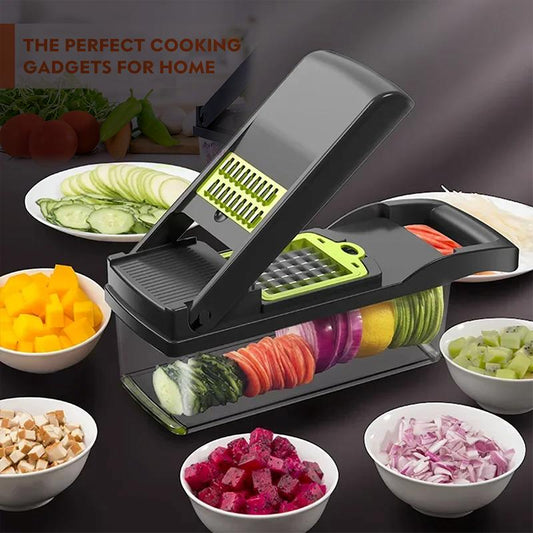 Multifunctional Vegetable Chopper Set, Dual-Blade Professional Vegetable Julienne Slicer, Quickly Cut Vegetables, Potatoes, Onions, Etc. Multifunctional Kitchen Tool, Father'S Day Gift