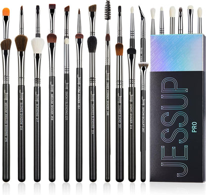 Eye Makeup Brushes Set Professonal 28Pcs Premium Synthetic Eyeshadow Brush Eyeliner Brush Eyebrow Brush Blending Brush for Makeup Black T341