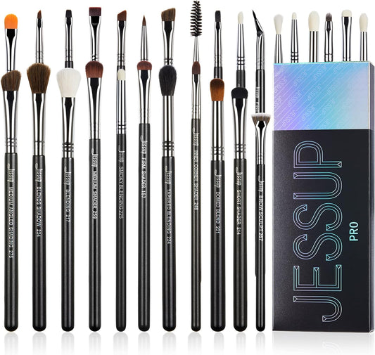 Eye Makeup Brushes Set Professonal 28Pcs Premium Synthetic Eyeshadow Brush Eyeliner Brush Eyebrow Brush Blending Brush for Makeup Black T341
