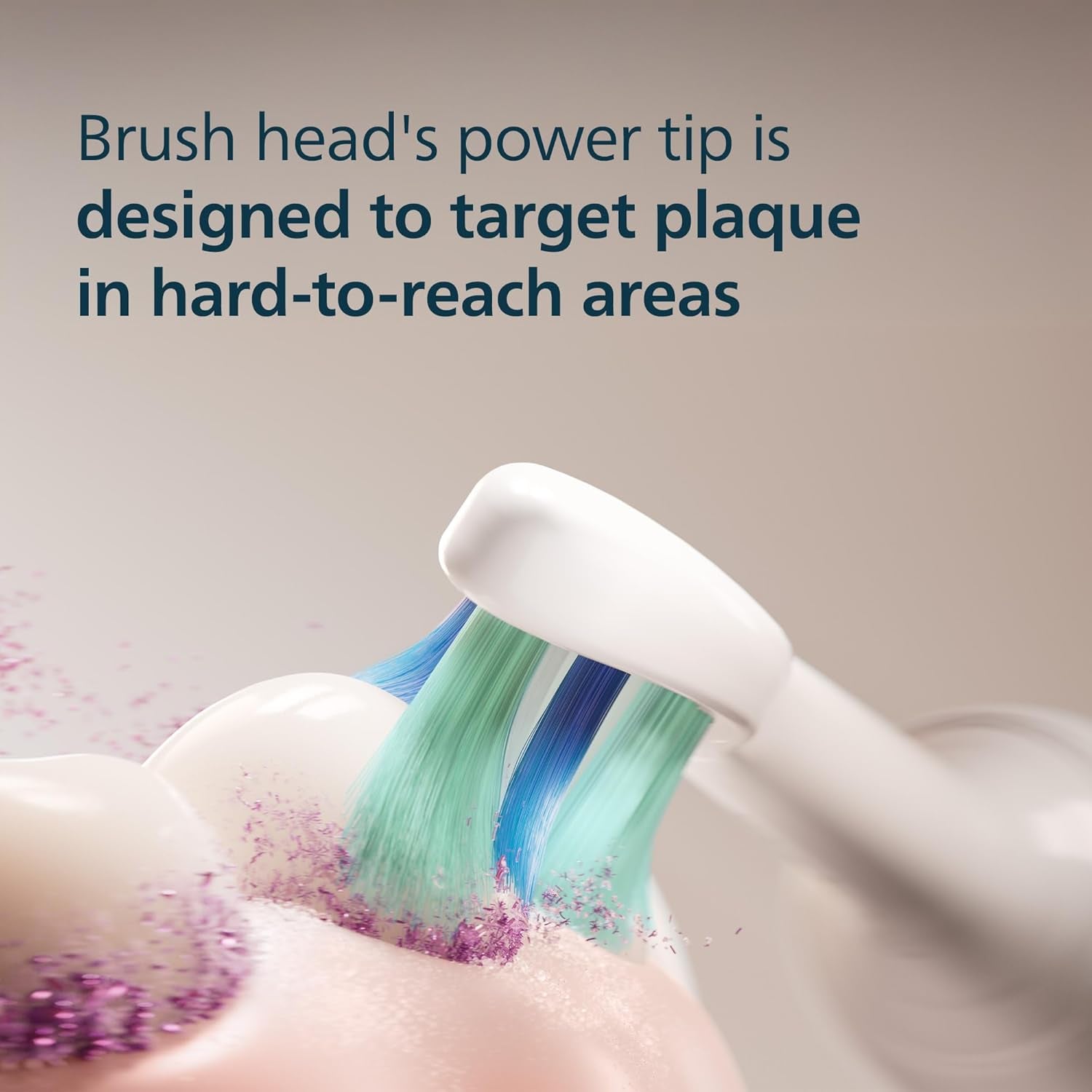 Optimal Plaque Control Replacement Toothbrush Heads, HX9023/65, Brushsync Technology, White 3-Pk