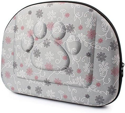 Foldable Pet Dog Cat Carrier Cage Collapsible Travel Kennel - Portable Pet Carrier Outdoor Shoulder Bag for Puppy Dog Cat Small Medium Large Animal (M, Grey)