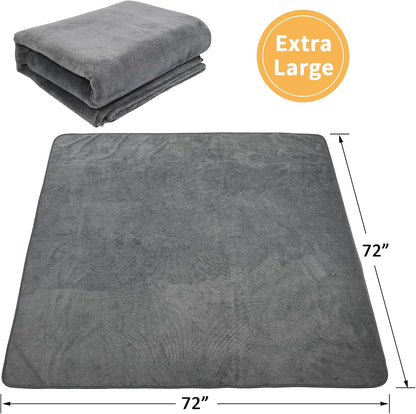 Dog Pee Pad Washable-Extra Large 72"X72" Instant Absorb Training Pads Non-Slip Pet Playpen Mat Waterproof Reusable Floor Mat for Puppy/Senior Dog Whelping Incontinence Housebreaking