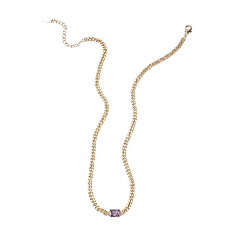 MEIITRUE 14K Gold Plated Cubic Zirconia Pendant Necklaces for Women, Hypoallergenic Fade-Resistant Cuban Link Choker Necklace, Trendy Fashion Jewelry for Girls