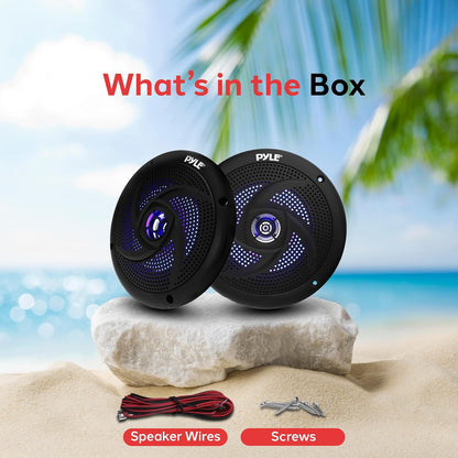 Marine Speakers - 5.25 Inch 2 Way Waterproof and Weather Resistant Outdoor Audio Stereo Sound System