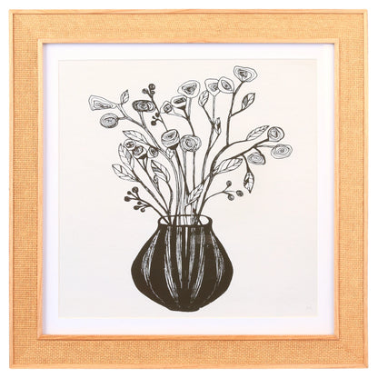 Crystal Art Gallery Rattan Floral Wall Art Natural Boho Home Decor