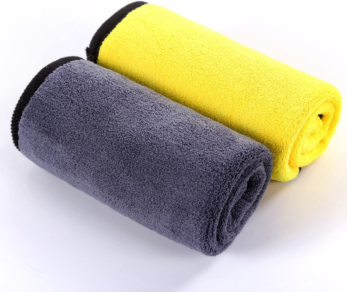 Ultrasoft, Large, Thick and Quick Drying Car Microfiber Cleaning Towel 800GSM Polishing Waxing Auto Detailing Towel Cloth (6 Pack 16 X 16Inches)