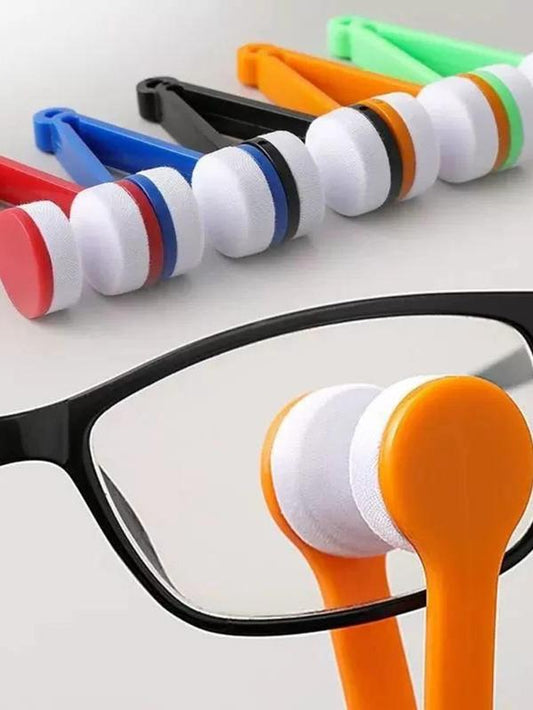Portable Mini Glasses Cleaner for Sunglasses & Glasses, Multifunctional Soft Double-Sided Glasses Cleaning Tool, Glasses Cleaning Accessories Set for Home & Travel