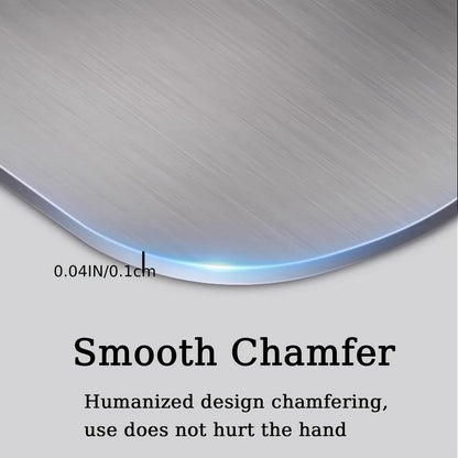Stainless Steel Double-Sided Chopping Board - Modern Cutting Board for Meat and Vegetables, Eco-Friendly Kitchen Accessory, 1 Count