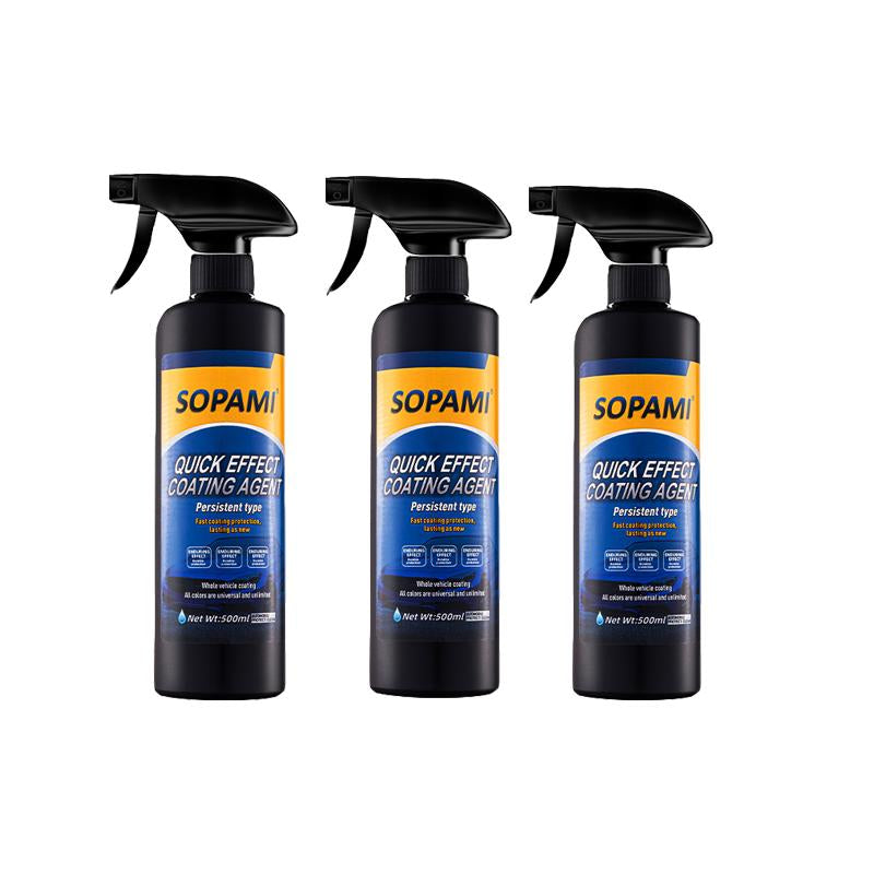 SOPAMI 16.91Oz Quick Acting Automotive Coating Agent Quick Acting Automotive Paint Wax Liquid Cross Film Crystal Coating Spray Brightening Repair Multi-Purpose Paint Regenerator Ceramic Automotive Coating Spray