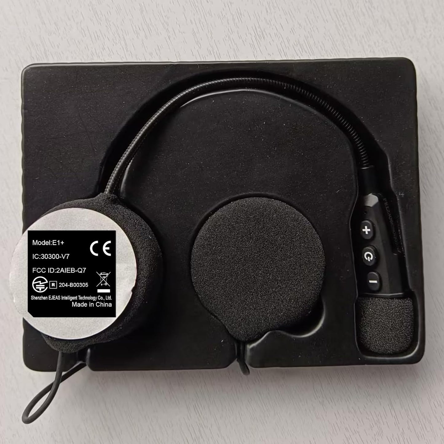 E1+ Motorcycle Helmet Bluetooth Headset, Bluetooth 5.1 Helmet Speaker with Auto Answering Call and Noise Reduction Function, Motorcycle Helmet Headphone Can Connect 2 Mobile Phones