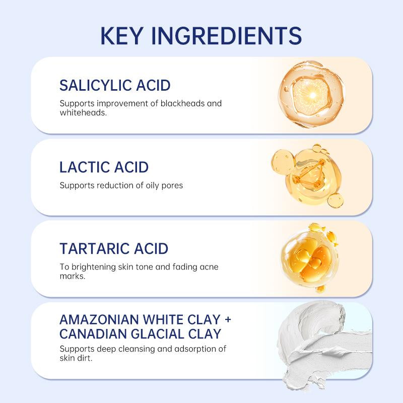 【On Sale】Dr.Leo White Clay Mud Mask for Oily, Acne-Prone & Sensitive Skin – Clears Pores, Removes Blackheads, Reduces Shine | 3-In-1 Affordable Skincare 100G Facial Cleanser #Cozyvibes #Effortlessbeauty
